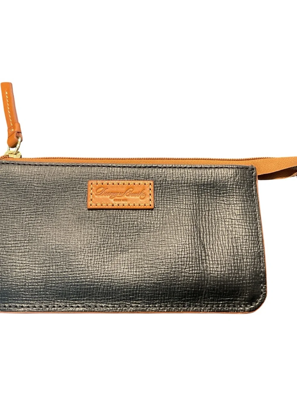 Dooney and Bourke black leather zipper pouch